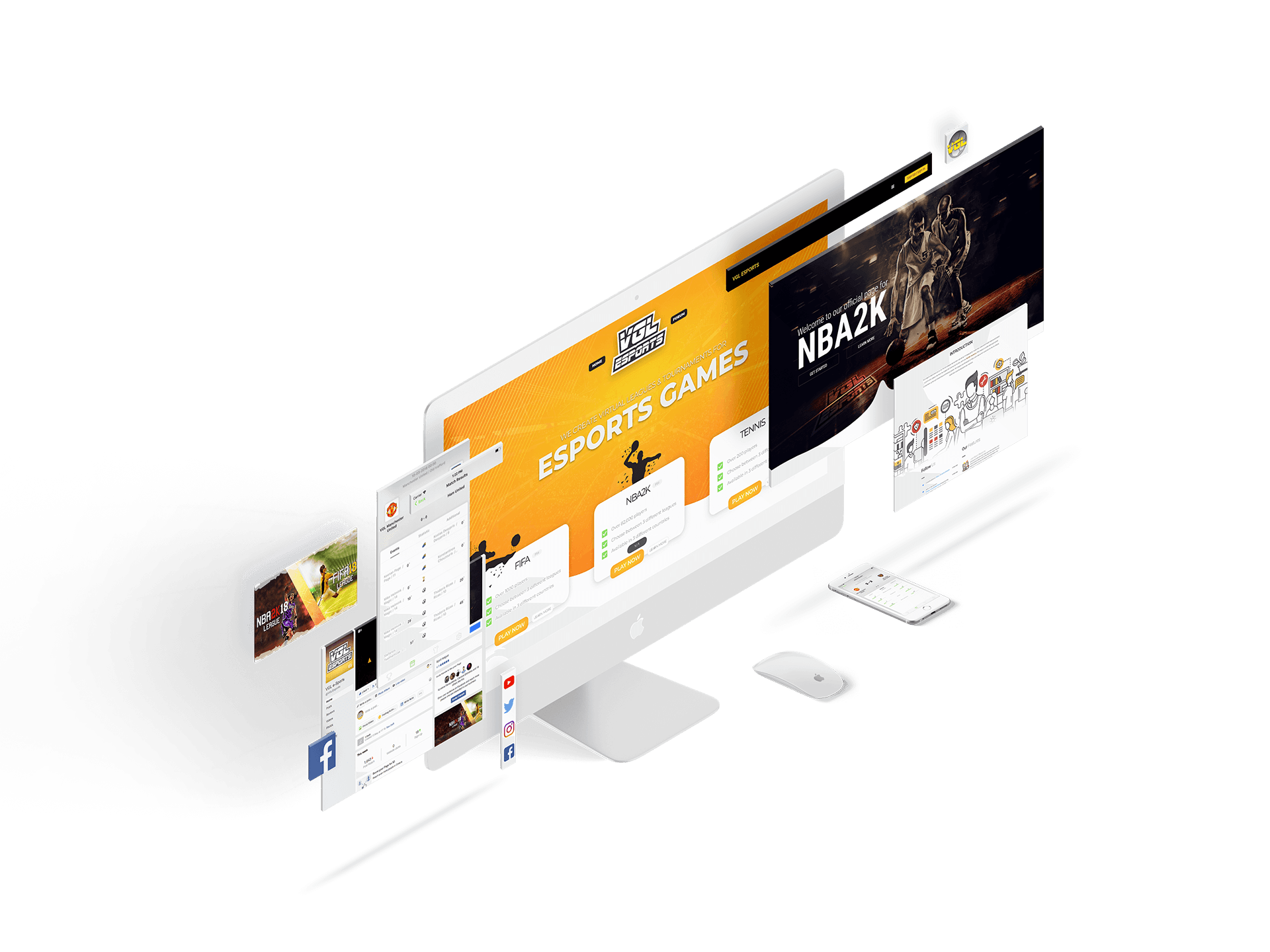 desktop mockup scene